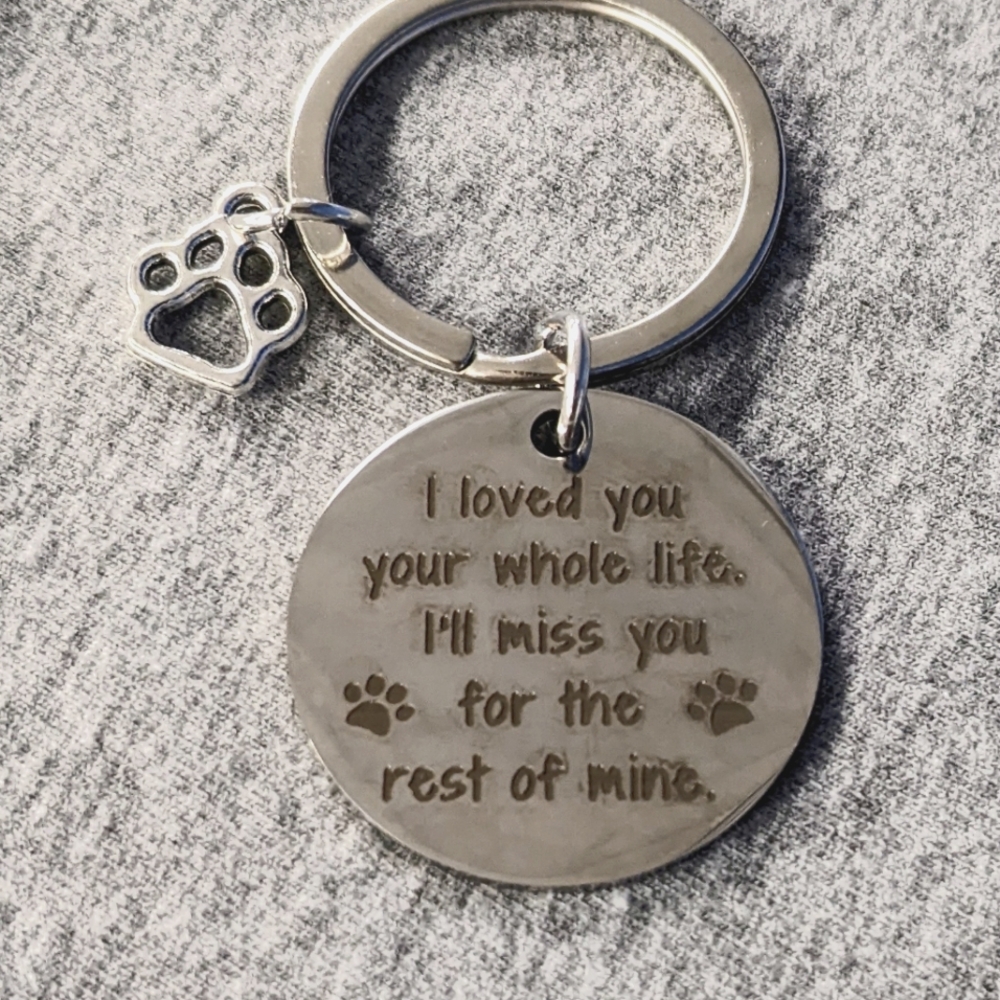NEW pet loss memorial I Loved You keychain necklace bracelet